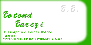 botond barczi business card